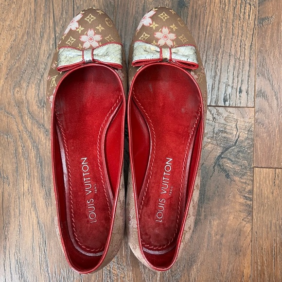 Louis Vuitton Cherry Blossom Ballet Flats Size 37 EU - Picture 5 of 13